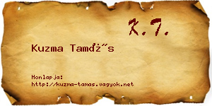 Kuzma Tamás névjegykártya