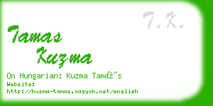 tamas kuzma business card